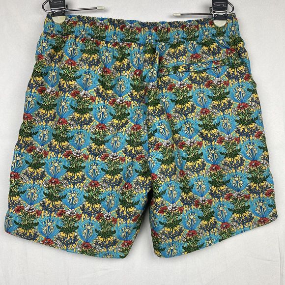 NWT Onia Mens Small Charles 7 Swim Trunks Floral Coral Vines Liberty Lined $225 - Picture 2 of 16